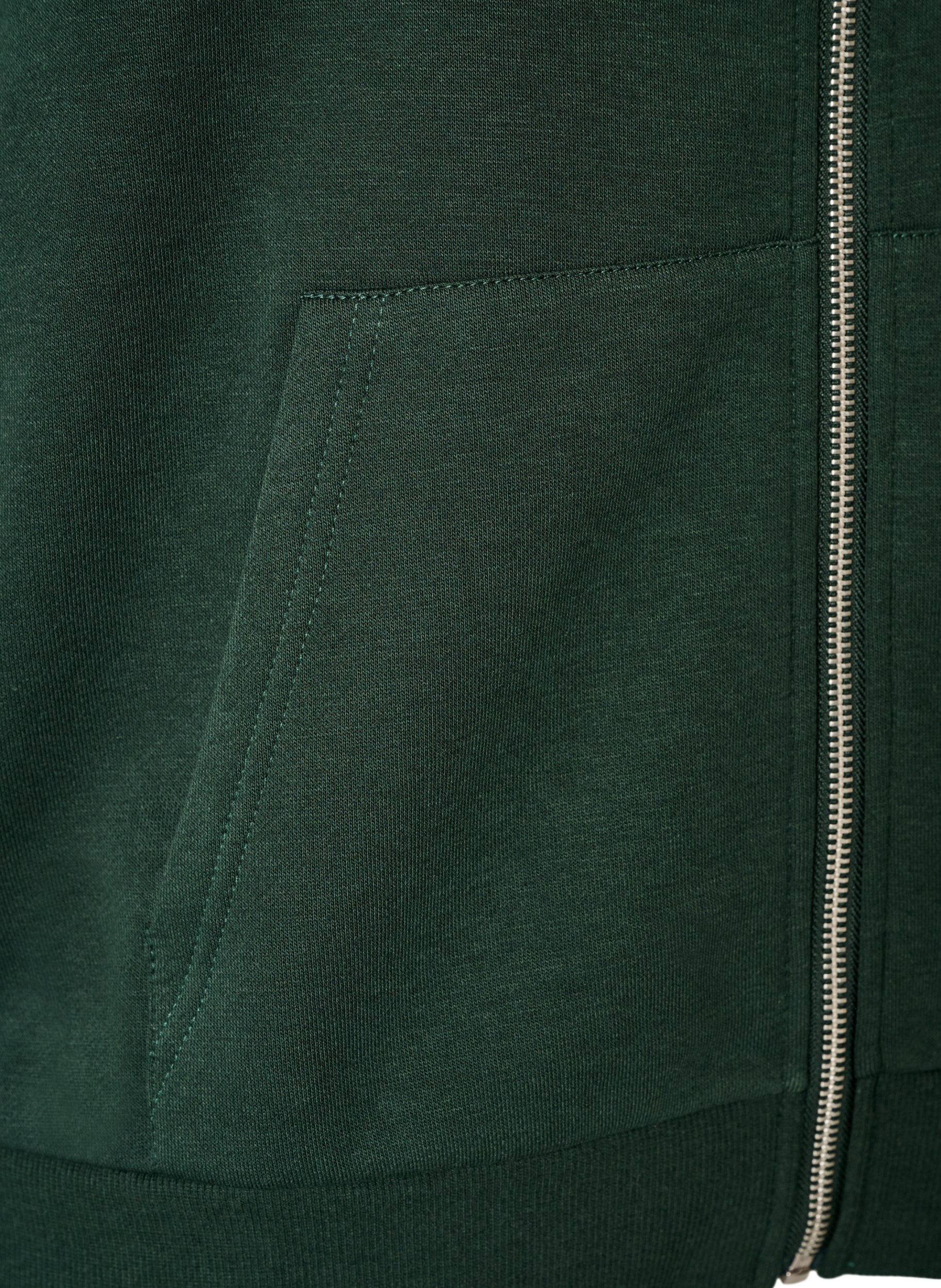 ZizziSweat &agrave; capuche zipp&eacute; avec poches, Vert fonc&eacute;, Packshot image number 3