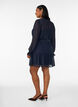 Robe courte avec volants et ceinture &agrave; nouer, Bleu, Model image number 2