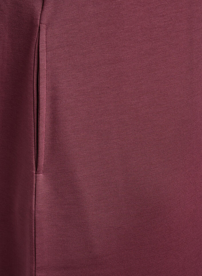 Robe sweat à manches courtes en mélange de modal, Marron, Packshot image number 3