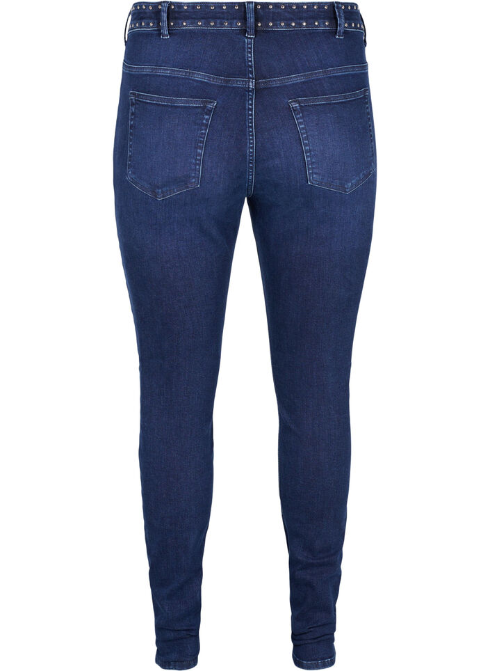 Jean Amy super slim avec rivets, Dark blue, Packshot image number 1