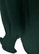 Blouse avec poignets smock&eacute;s et col en V, Vert fonc&eacute;, Packshot image number 3