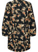 Robe courte en coton avec un ourlet &eacute;lastique et des manches longues, Noir, Packshot image number 1