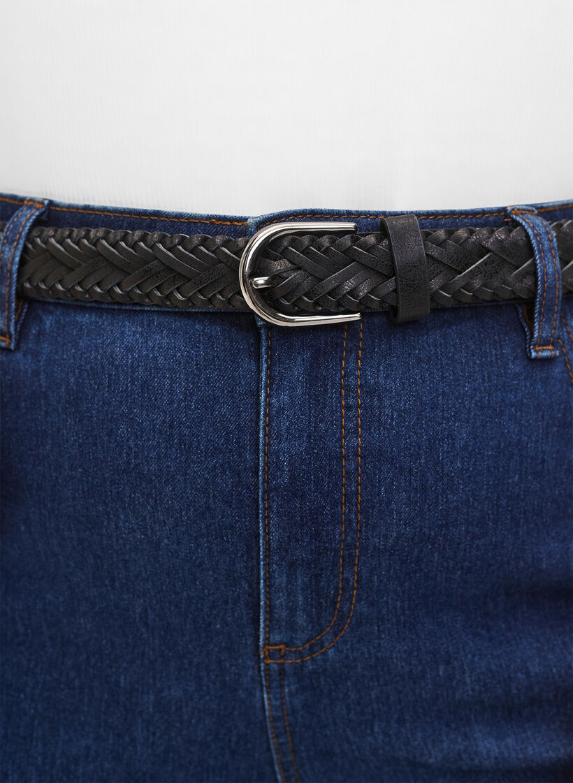 Ceinture tressée, Black, Model image number 1
