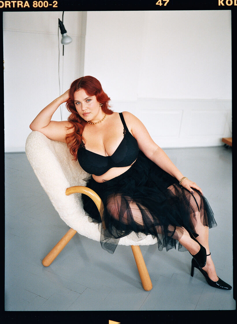 Soutien-gorge rembourré en dentelle, Noir, Image image number 0