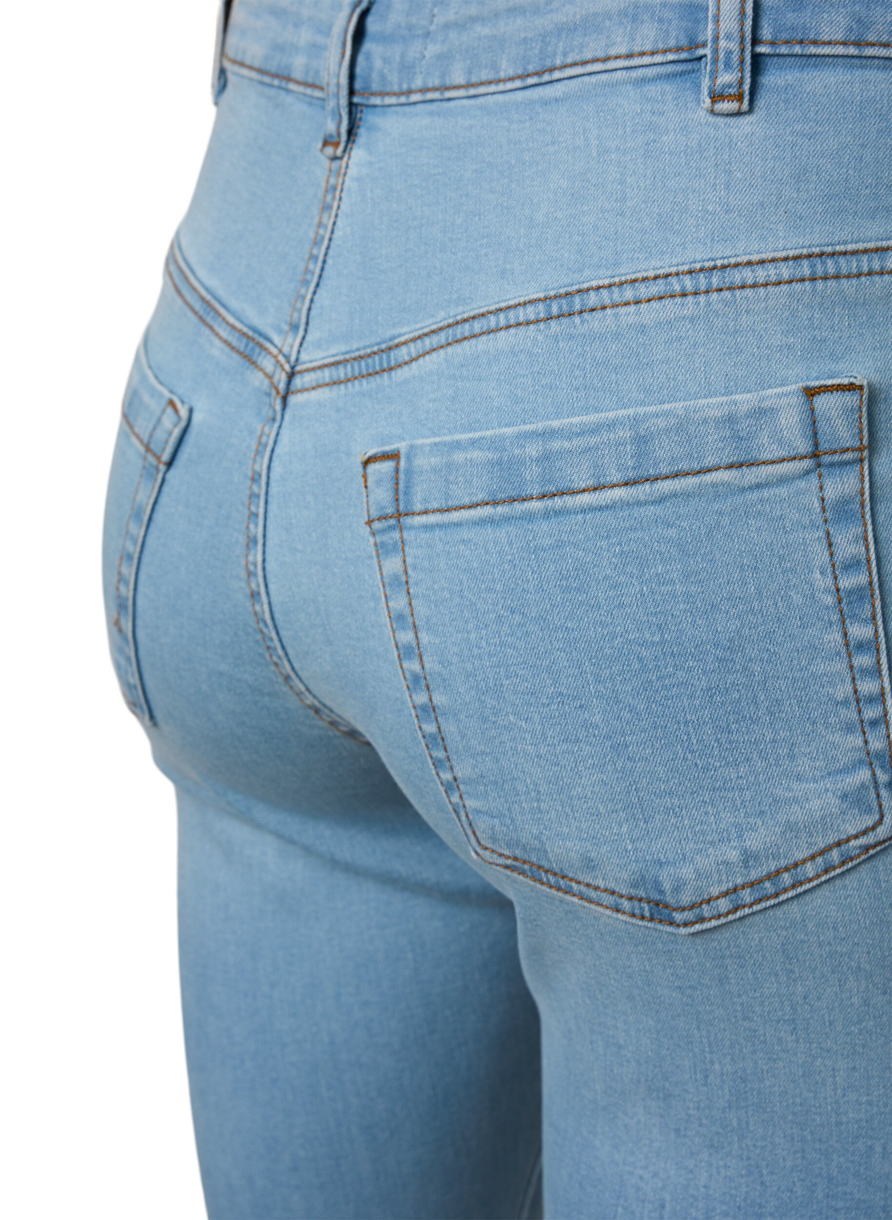 Zizzi Jeans bootcut Ellen &agrave; taille haute, Bleu Clair, Packshot image number 3