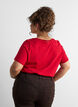T-shirt de No&euml;l en coton bio, Rouge, Model image number 2