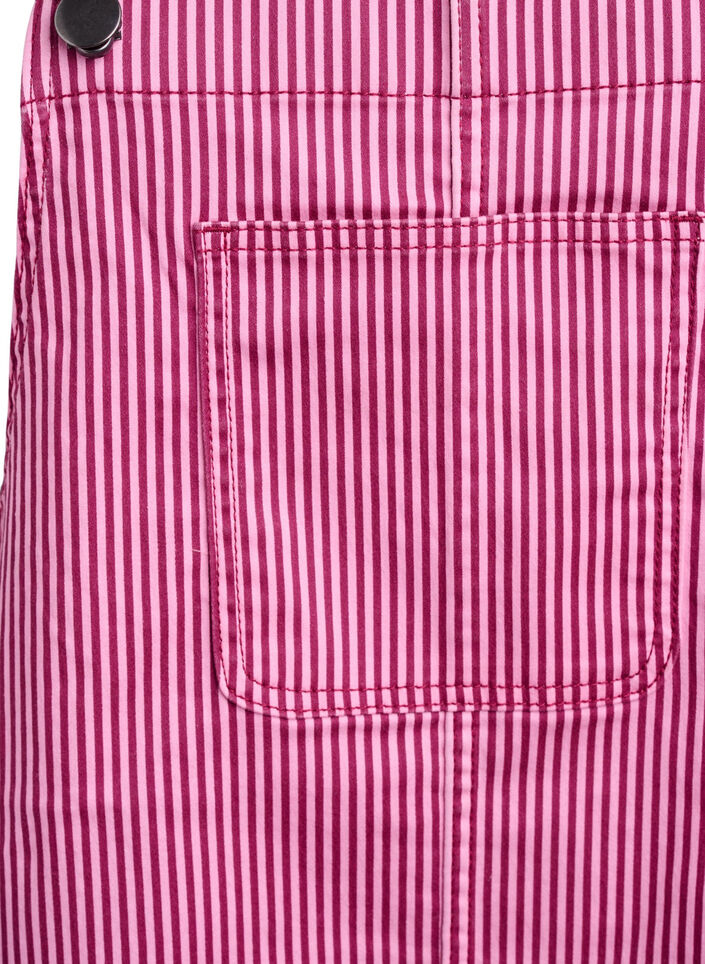 Robe salopette courte à rayures, Red Stripe, Packshot image number 2