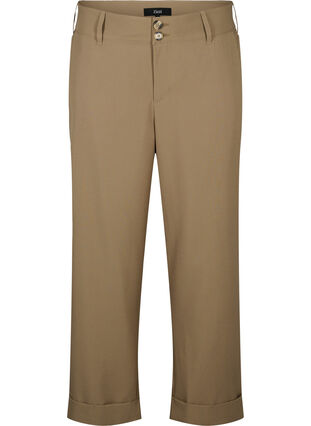 Pantalon taille haute avec pliage, Petrified Oak, Packshot image number 0