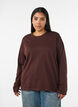 T-shirt Basic &agrave; manches longues, Marron, Model image number 0