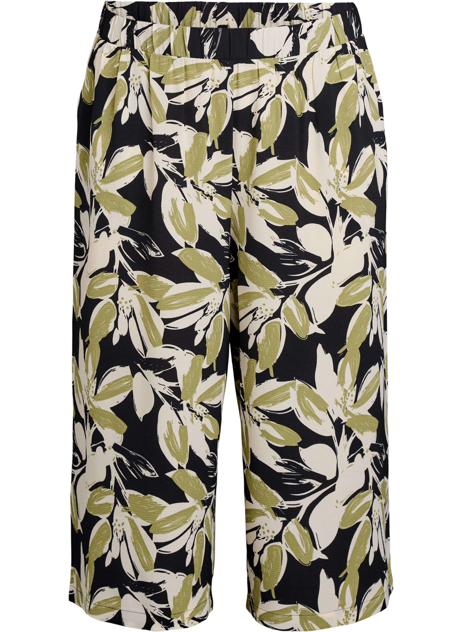 ZizziPantalon ample avec imprim&eacute;, Noir, Packshot image number 0