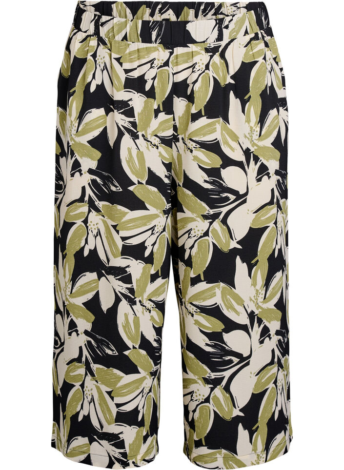 Pantalon ample avec imprim&eacute;, Noir, Packshot image number 0