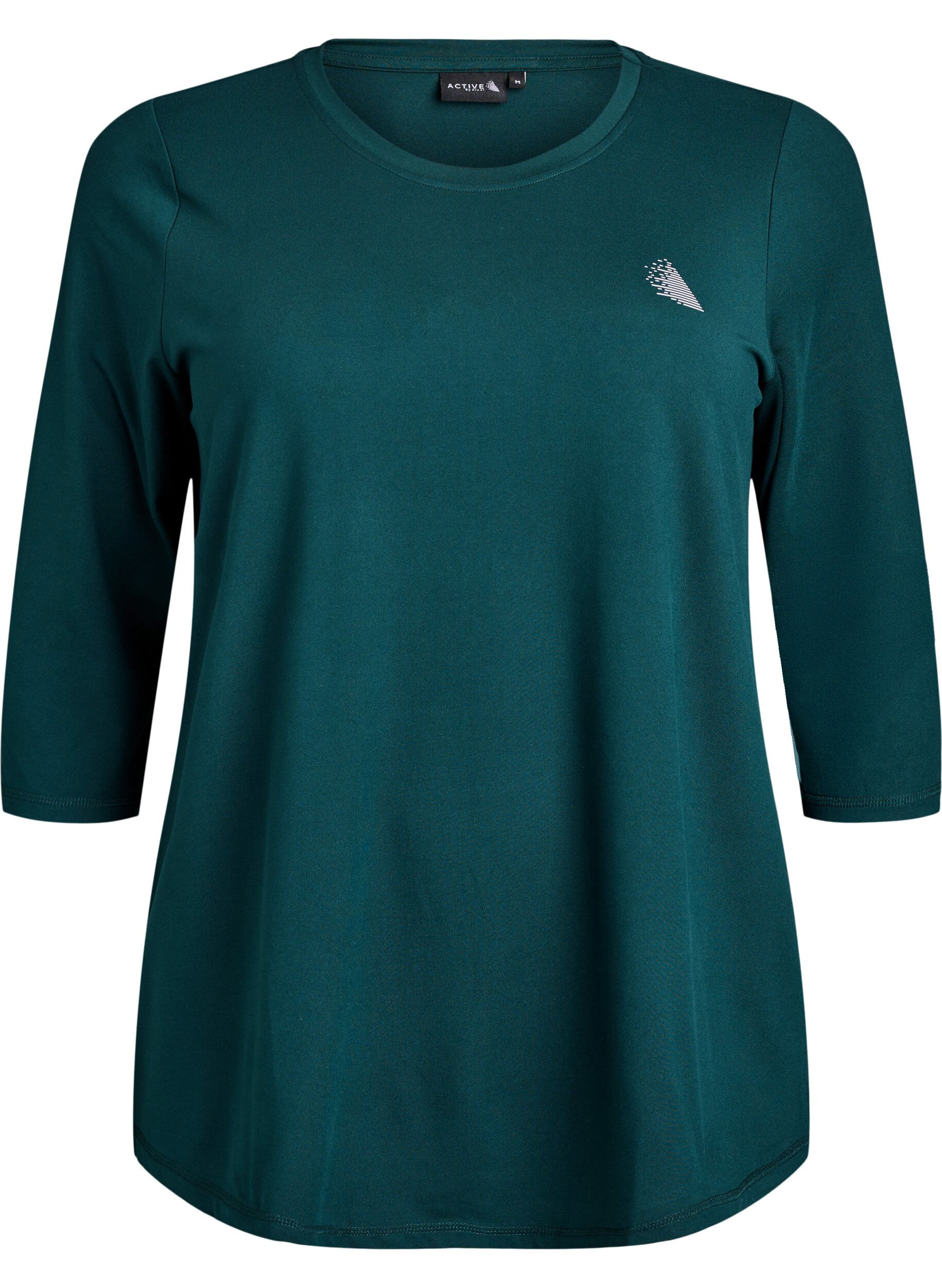 ZizziHaut de sport &agrave; manches 3/4, Vert fonc&eacute;, Packshot image number 0
