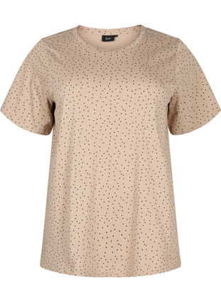 T-shirt à pois en coton biologique	, Natural Dot, Packshot image number 0