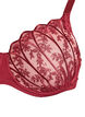 Soutien-gorge avec dentelle brod&eacute;e et bonnets moul&eacute;s, Bordeaux fonc&eacute;, Packshot image number 2