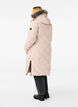 Long manteau d'hiver à fermeture à attaches et col en fausse fourrure, Beige, Model image number 2