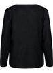 Blouse portefeuille en jersey avec lien &agrave; nouer, Noir, Packshot image number 1