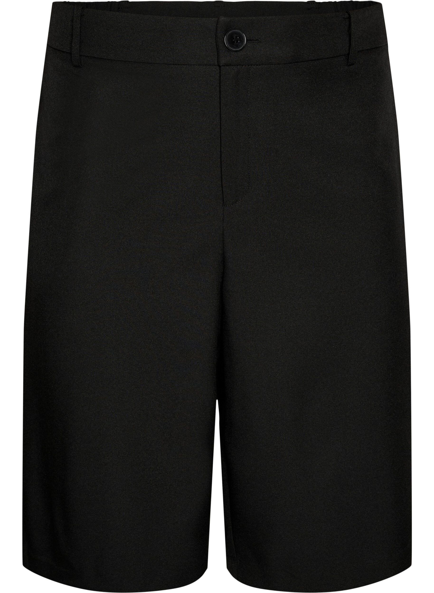 Zizzi Short bermuda ample &agrave; taille haute, Noir, Packshot image number 0
