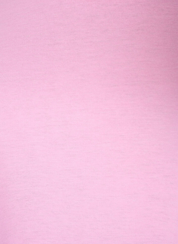 T-shirt &agrave; manches courtes en coton m&eacute;lang&eacute;, Rose, Packshot image number 2
