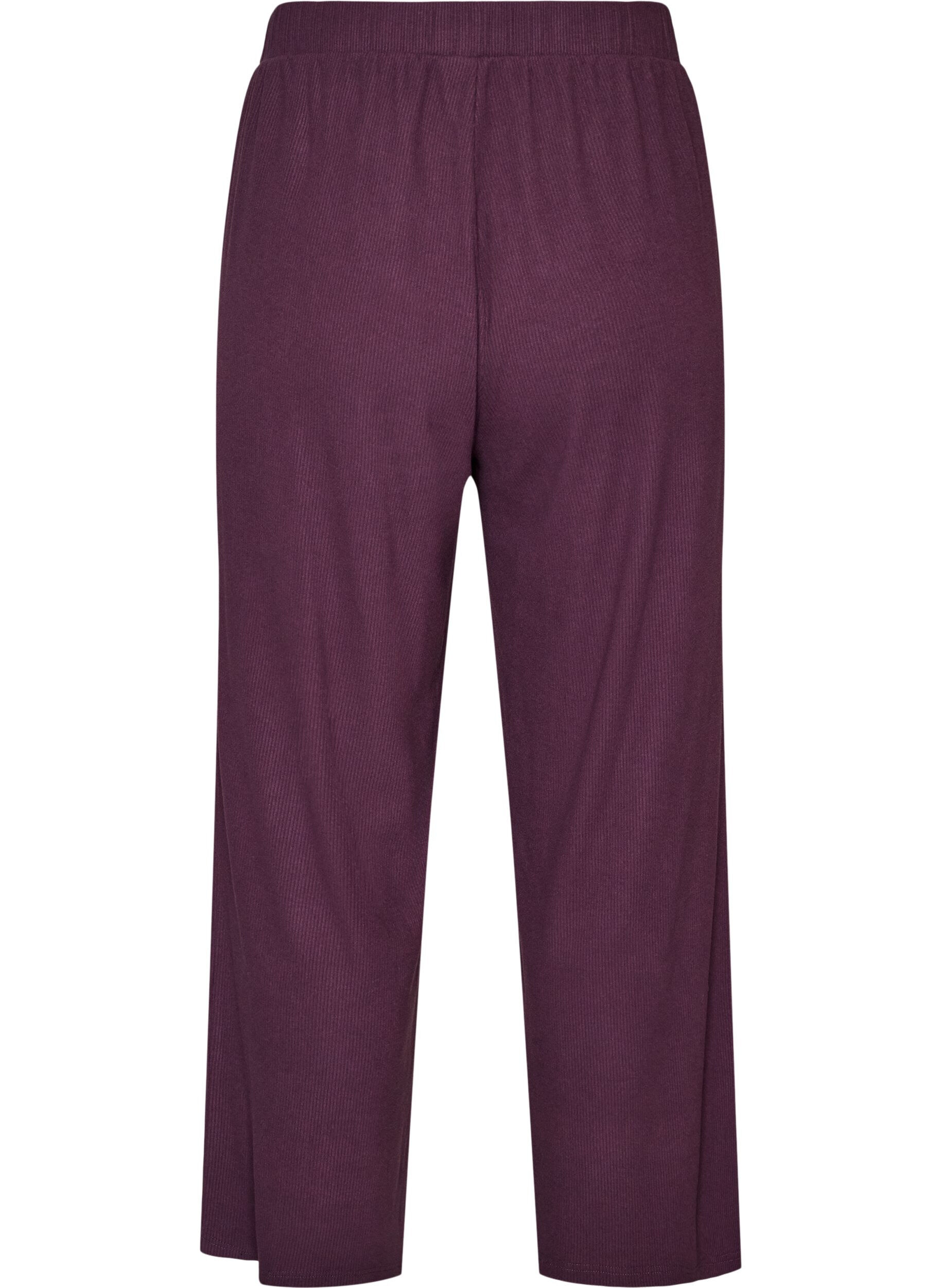 ZizziPantalon en jersey c&ocirc;tel&eacute; &agrave; jambes amples, Violet, Packshot image number 1