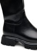 Botte haute en similicuir avec une semelle &eacute;paisse, Noir, Packshot image number 2