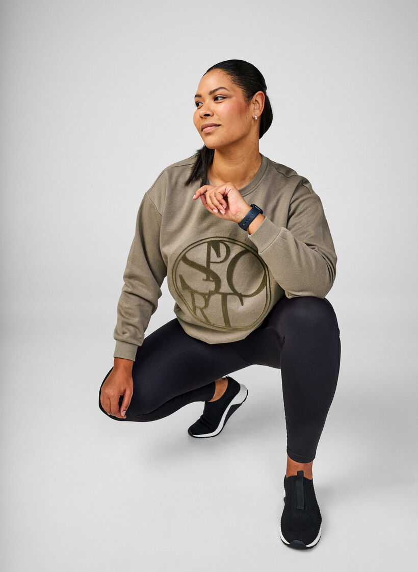 Sweat-shirt à motif, Walnut, Image image number 0