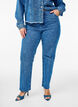 Jeans Gemma taille haute avec strass, Bleu, Model image number 2