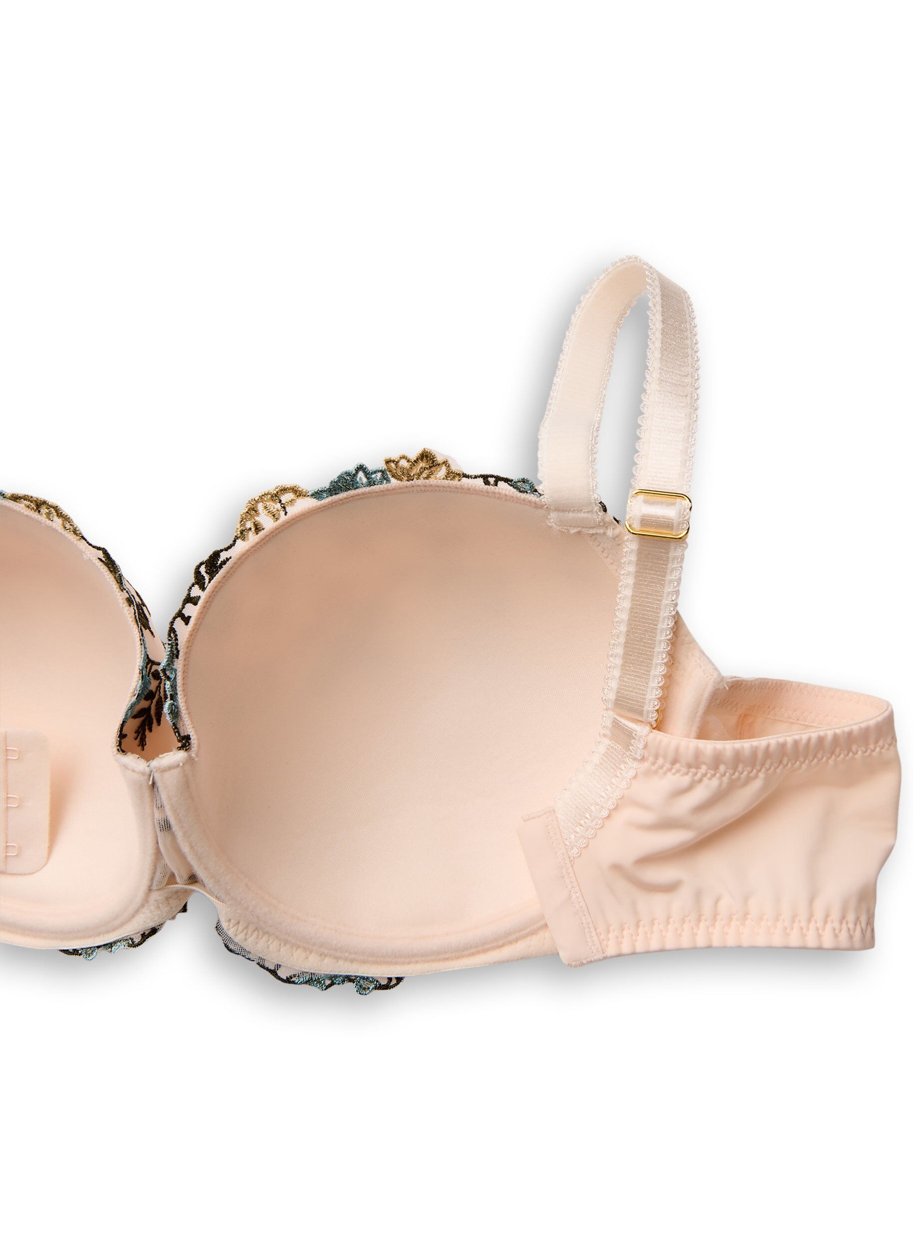 Zizzi Soutien-gorge moul&eacute; avec fleurs brod&eacute;es, Rose, Packshot image number 3