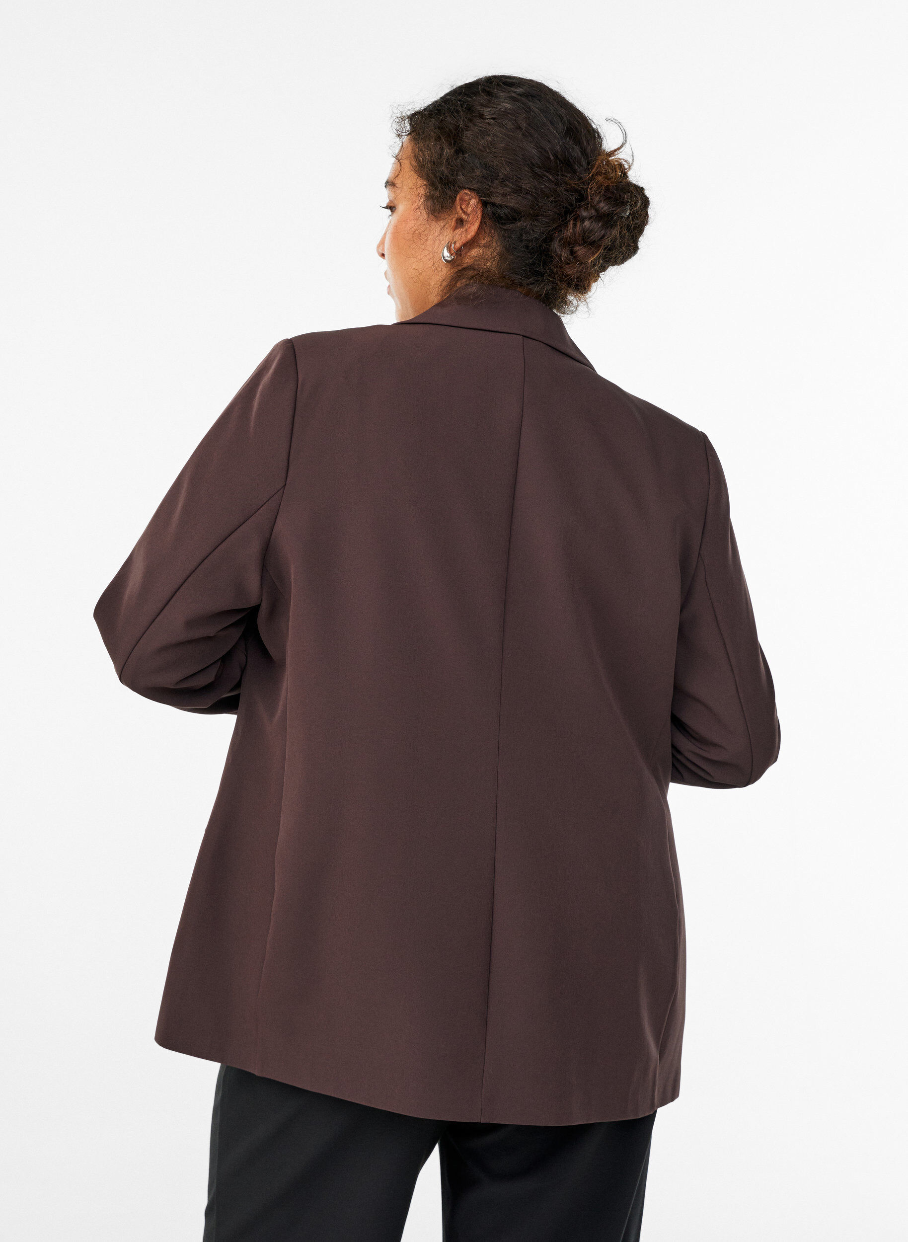 ZizziBlazer classique avec fermeture boutonn&eacute;e, Marron, Model image number 2
