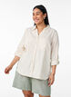 Chemise en lin et viscose avec manches 3/4, Beige, Model image number 0