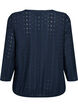 Blouse avec broderie anglaise et manches 7/8, Navy Blazer, Packshot image number 1