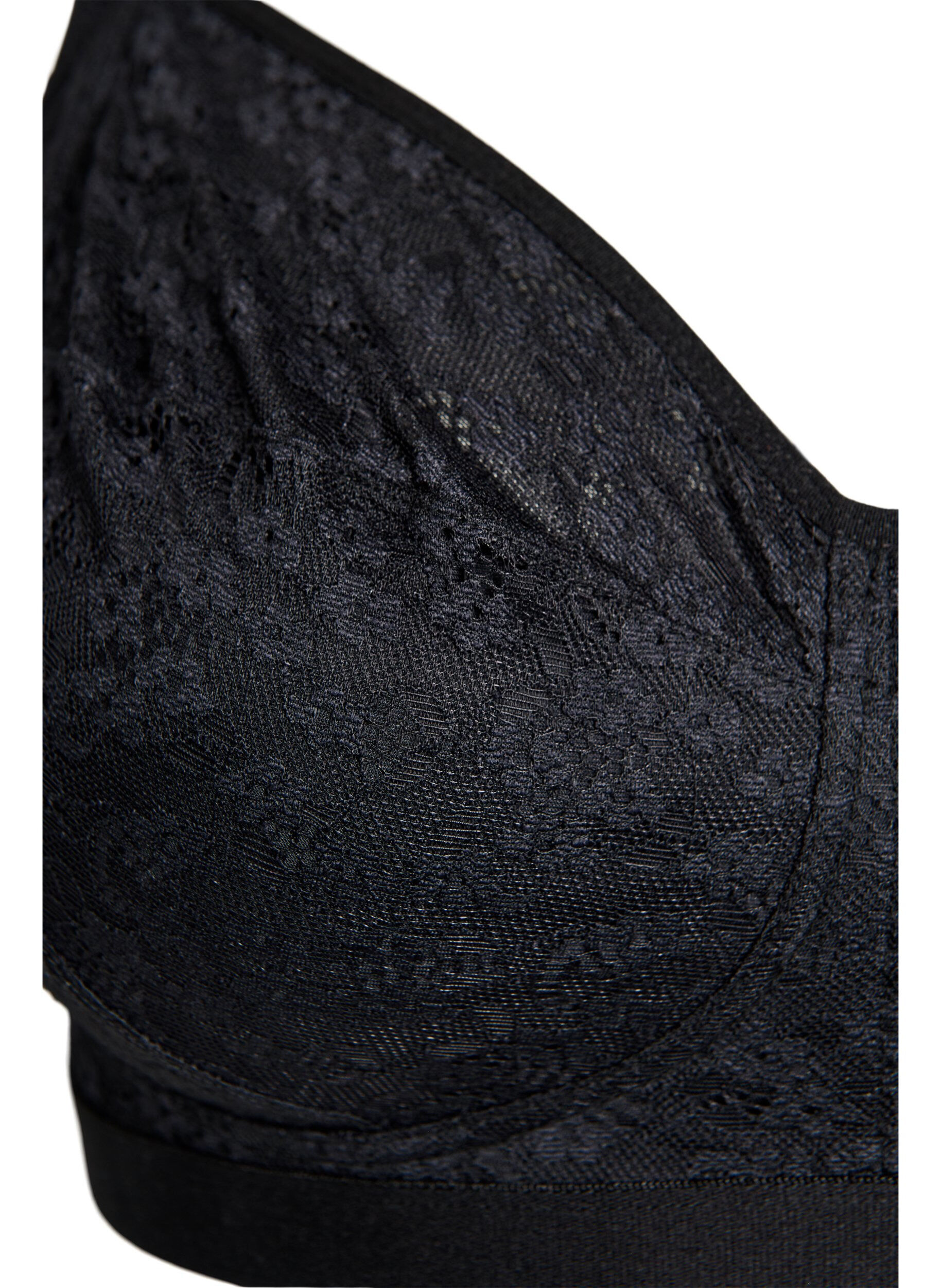 Zizzi Soutien-gorge triangle sans armatures en dentelle, Noir, Packshot image number 2
