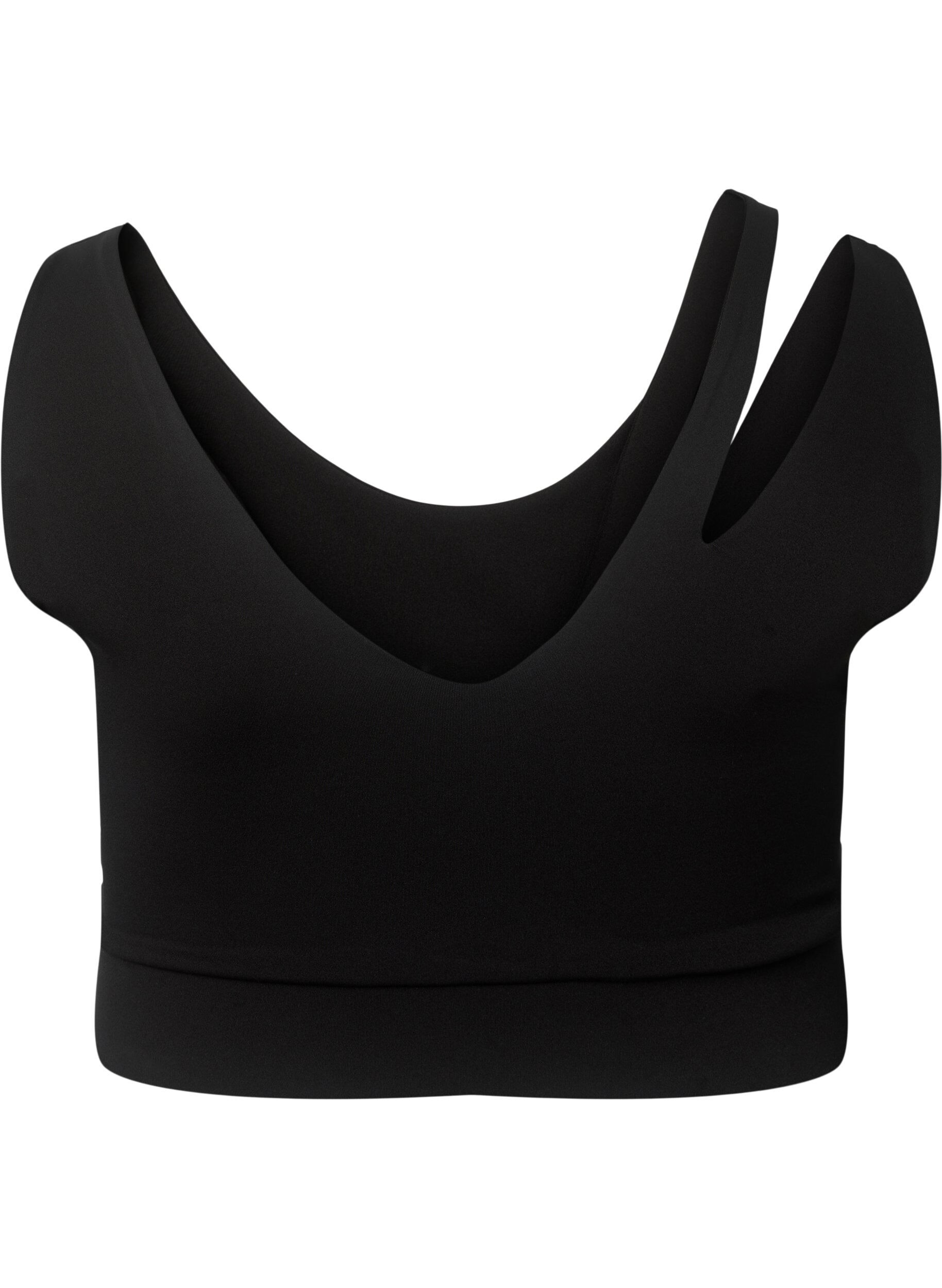 Zizzi Soutien-gorge de sport avec d&eacute;coupe, Black, Packshot image number 1