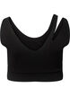 Soutien-gorge de sport avec découpe, Black, Packshot image number 1