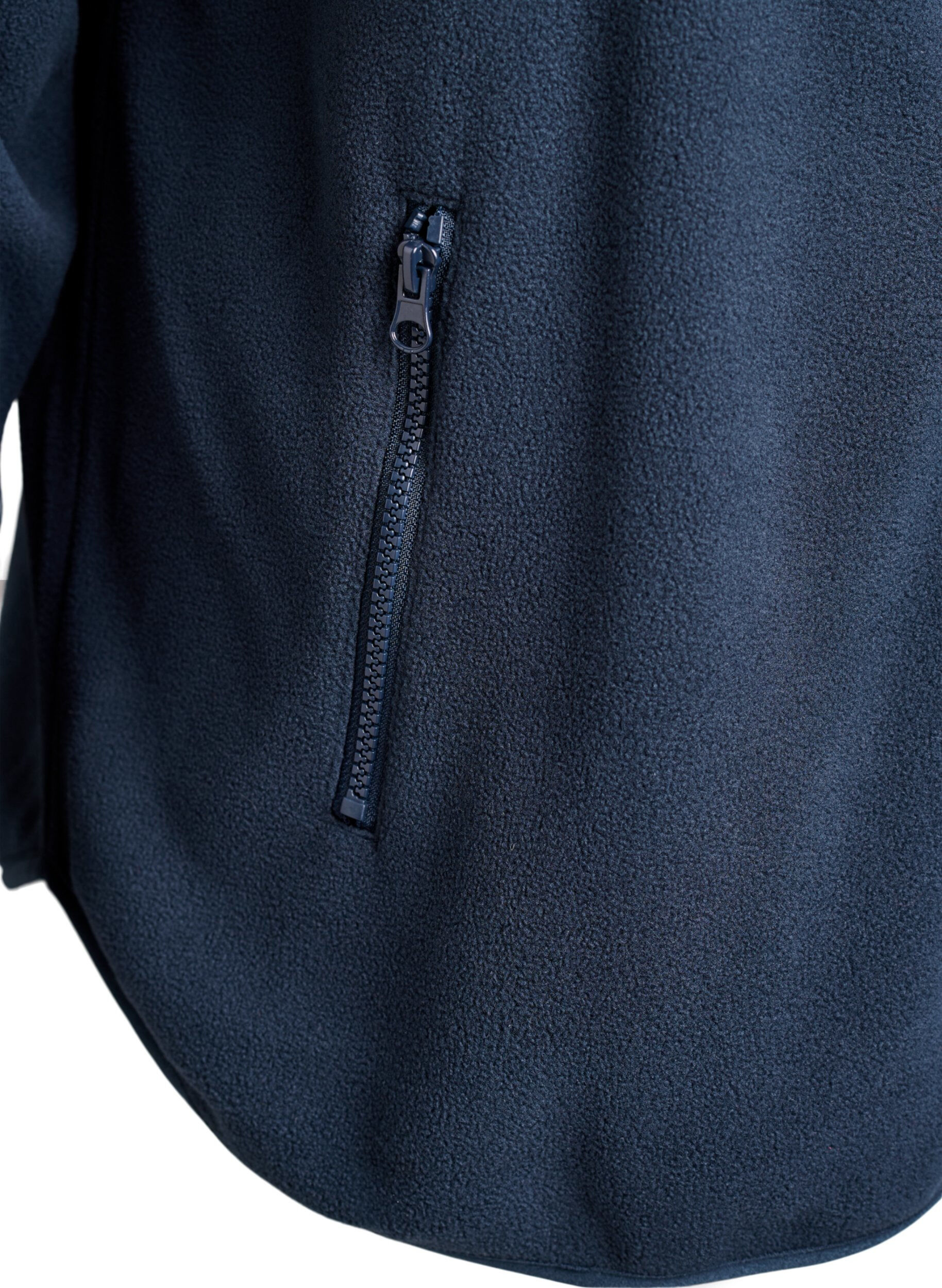 Zizzi Veste polaire zipp&eacute;e avec bandes r&eacute;fl&eacute;chissantes, Bleu, Packshot image number 3