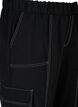 Pantalon cargo avec coutures contrastées, Black, Packshot image number 2
