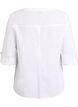 Chemisier en coton avec col en V, Blanc, Packshot image number 1