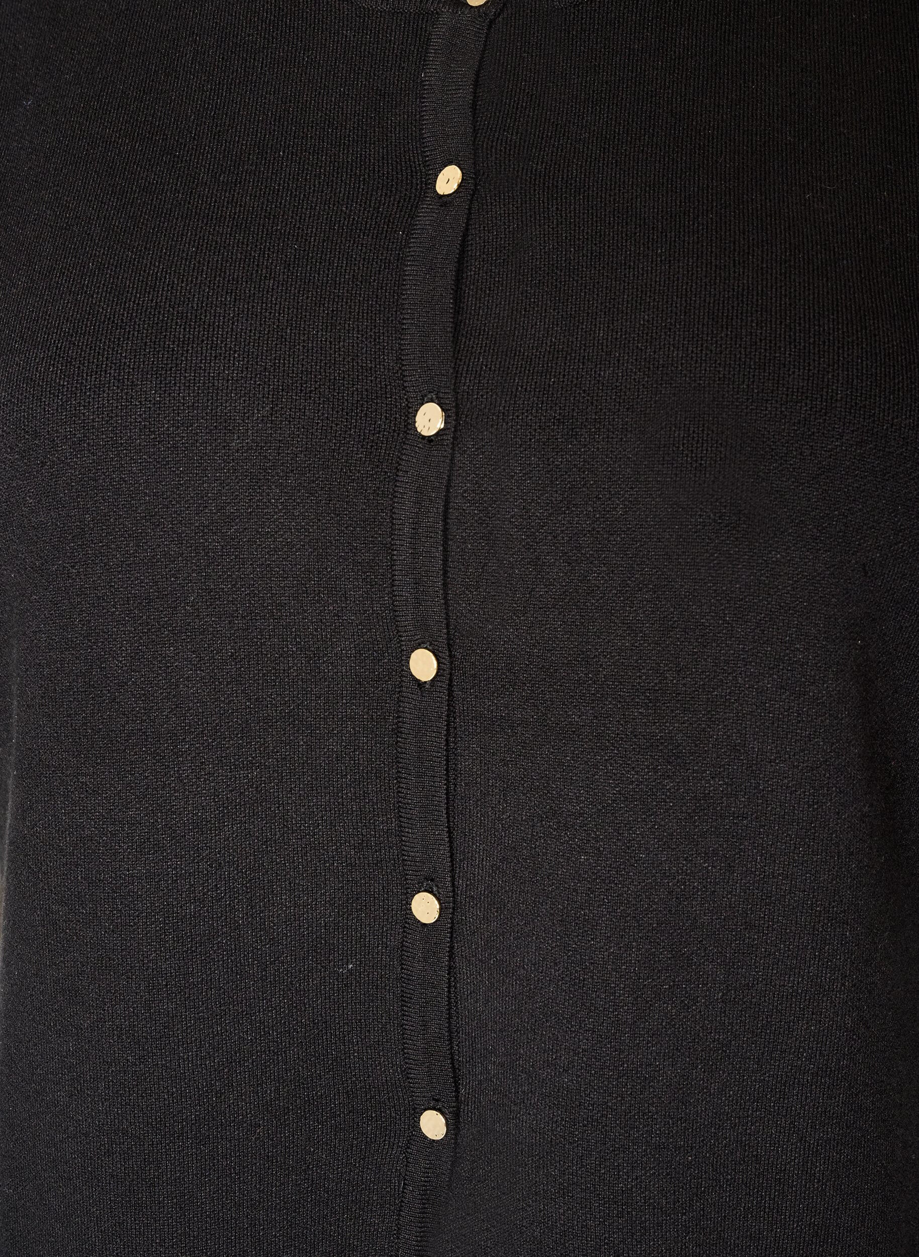 ZizziD&eacute;bardeur en maille avec bordure en dentelle, Noir, Packshot image number 2