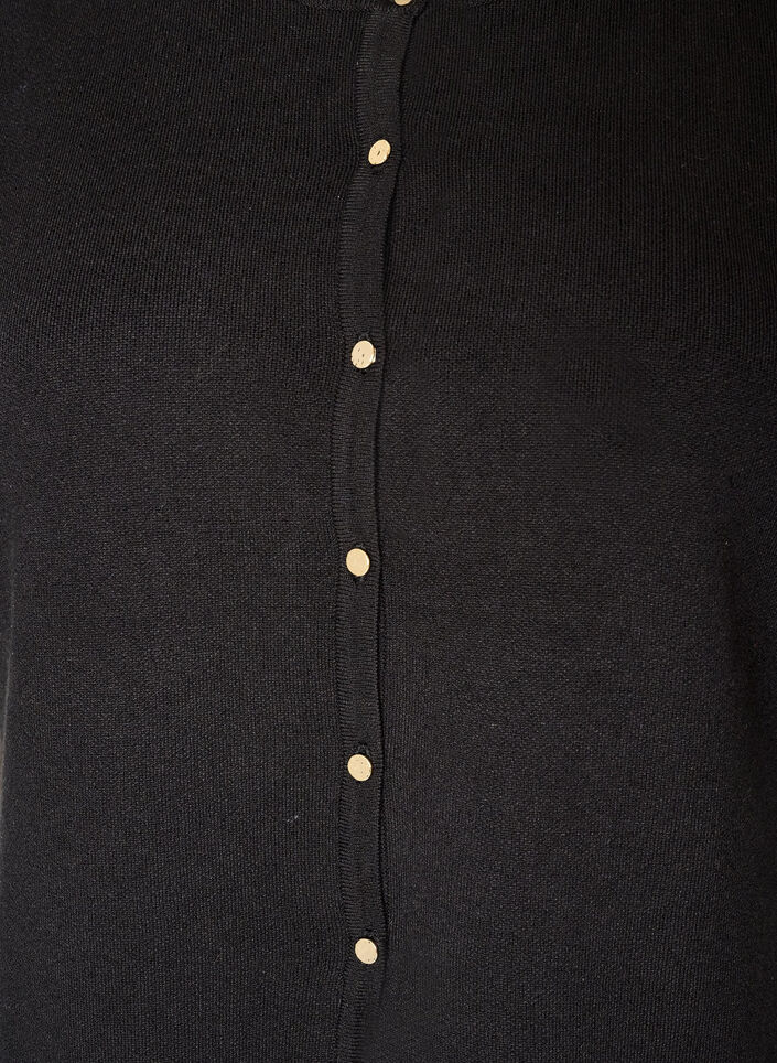 D&eacute;bardeur en maille avec bordure en dentelle, Noir, Packshot image number 2