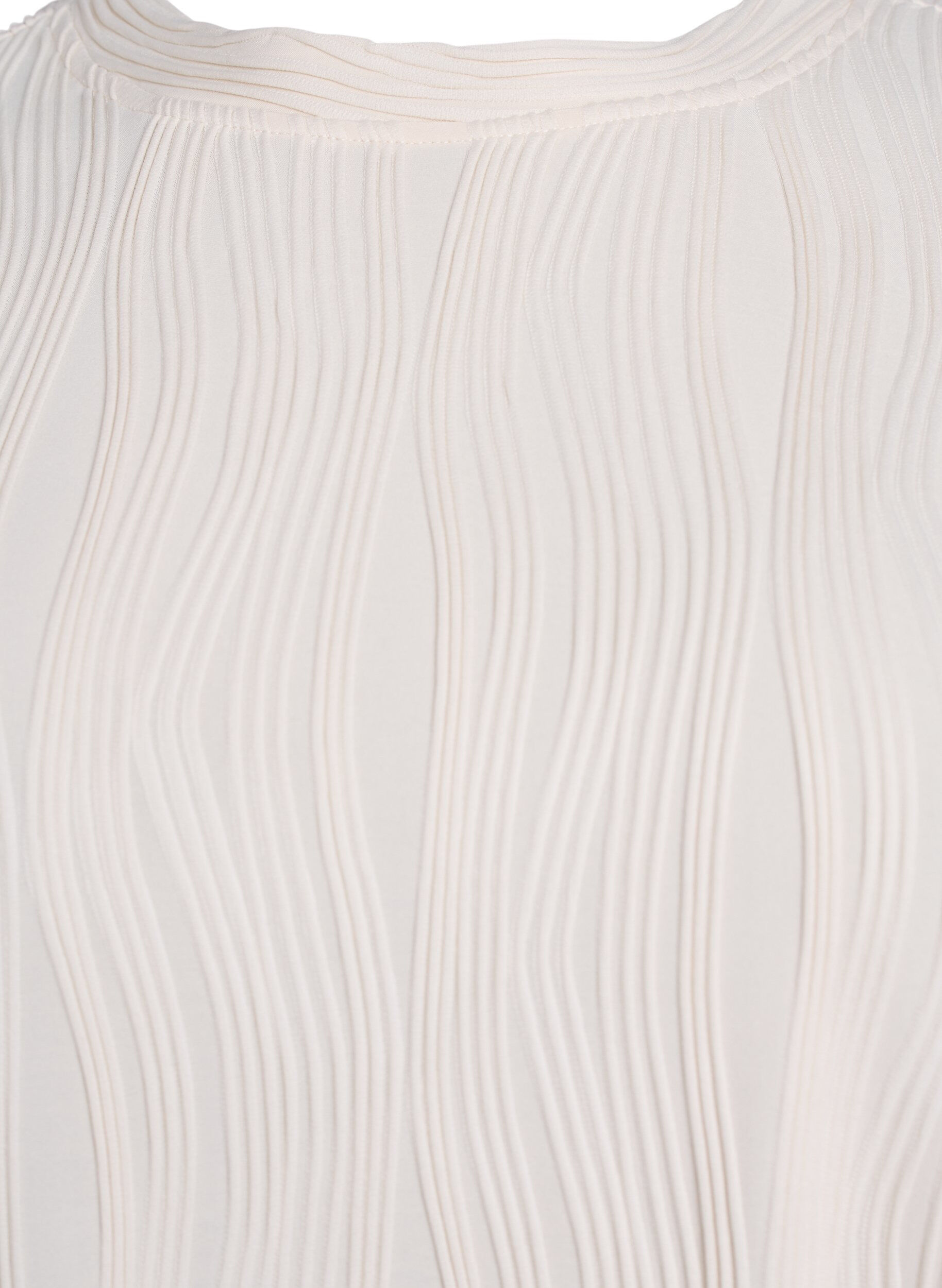 Zizzi Chemisier &agrave; manches courtes et &agrave; texture ondul&eacute;e, Beige, Packshot image number 2