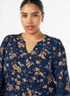 Robe midi avec smocks et boutons d&eacute;coratifs, Bleu, Model image number 2