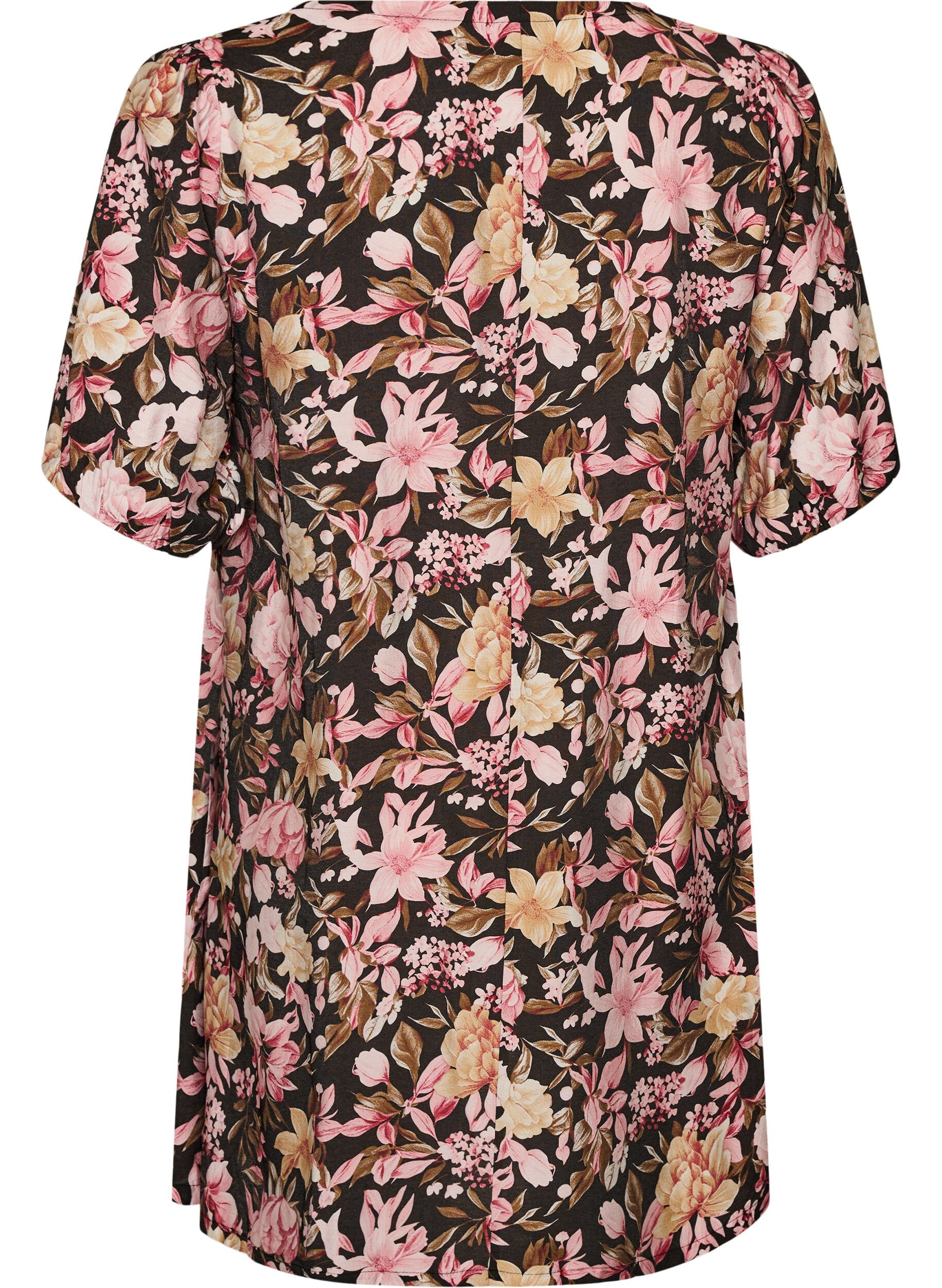 ZizziRobe courte coupe &eacute;vas&eacute;e avec col en V, Rose, Packshot image number 1