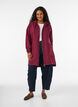 Cardigan long &agrave; capuche avec fermeture &eacute;clair, Bordeaux, Model image number 1