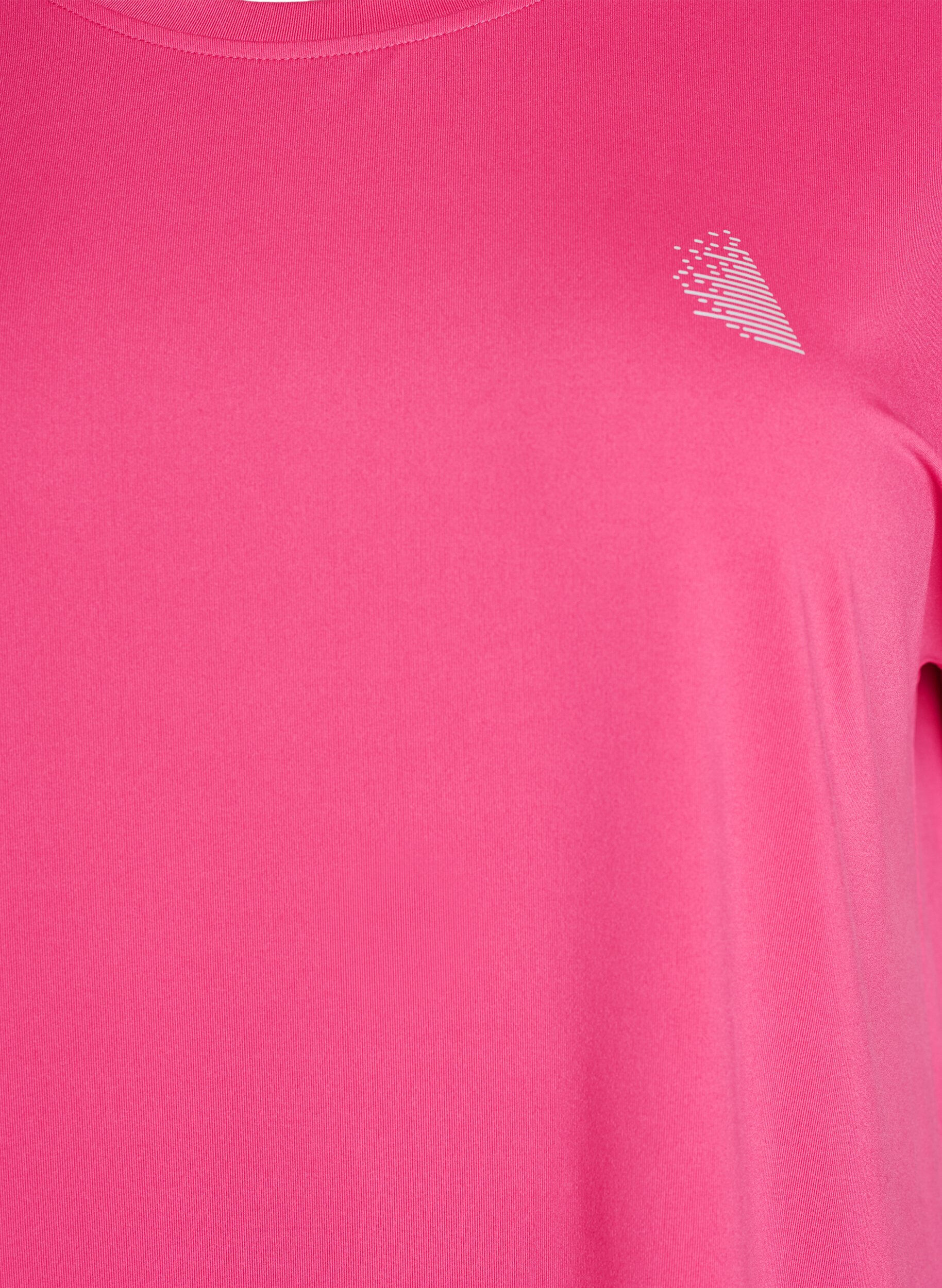 ZizziT-shirt de sport couleur unie, Rose, Packshot image number 2
