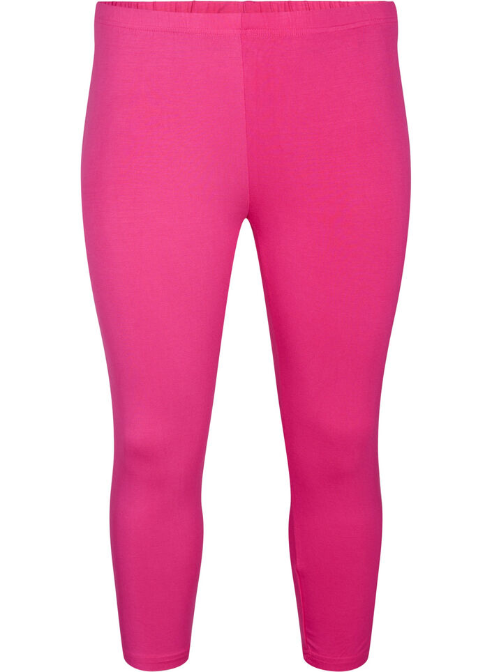 Leggings basiques longueur 3/4 en viscose, Rose, Packshot image number 0