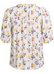 Blouse en viscose à fleurs avec manches mi-longues, Blanc, Packshot image number 1