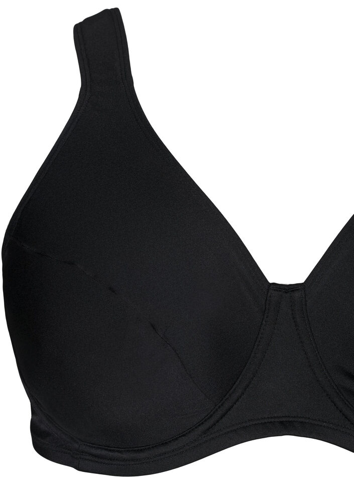 Haut de bikini couvrant avec armatures, Noir, Packshot image number 2