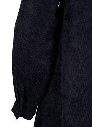 Robe en velours avec fermeture Éclair et manches 3/4, Black, Packshot image number 3
