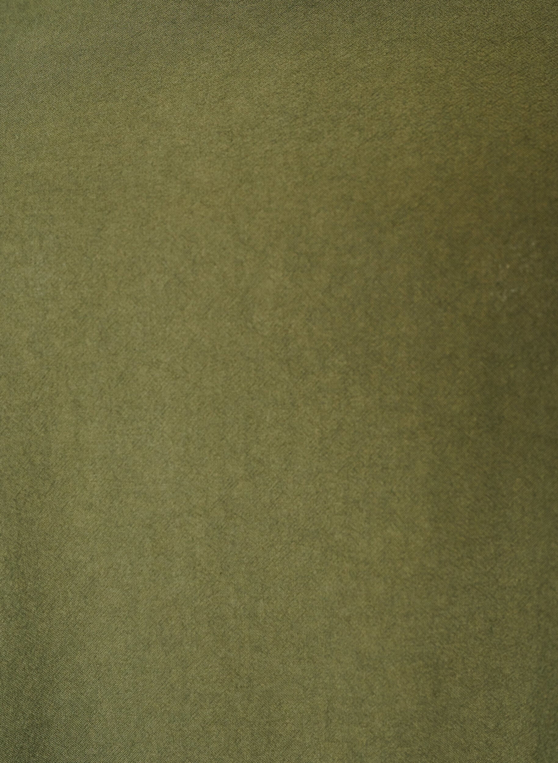 ZizziRobe en coton avec manches courtes et poches, Vert fonc&eacute;, Packshot image number 2