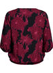 Blouse en viscose &agrave; imprim&eacute; floral et smocks, Bordeaux fonc&eacute;, Packshot image number 1