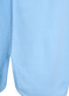 Blouse en maille &agrave; col rond et motif tricot&eacute;, Bleu Clair, Packshot image number 3